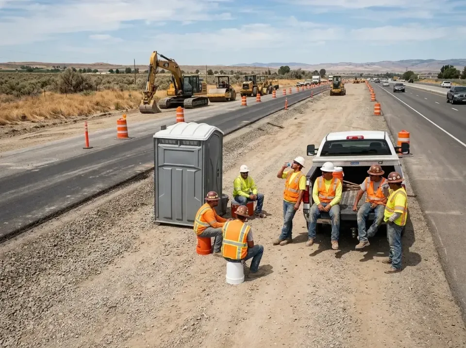 highway-road-construction-crew-007 — frequently asked questions, Porta Potty and Restroom Rentals in Winston, OR